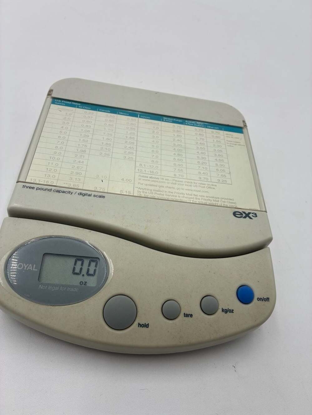 Vintage Royal EX3 Digital Postal Scale 3lb Capacity- Tested, Works